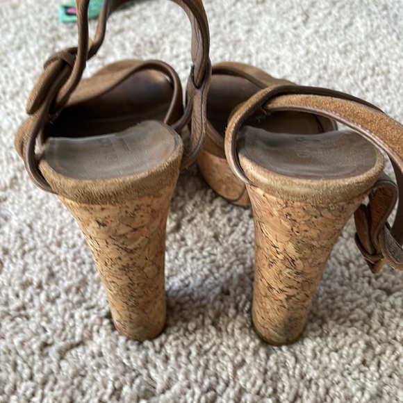 Gucci platform suede cork sandal - Picture 2 of 5